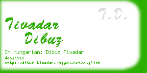 tivadar dibuz business card